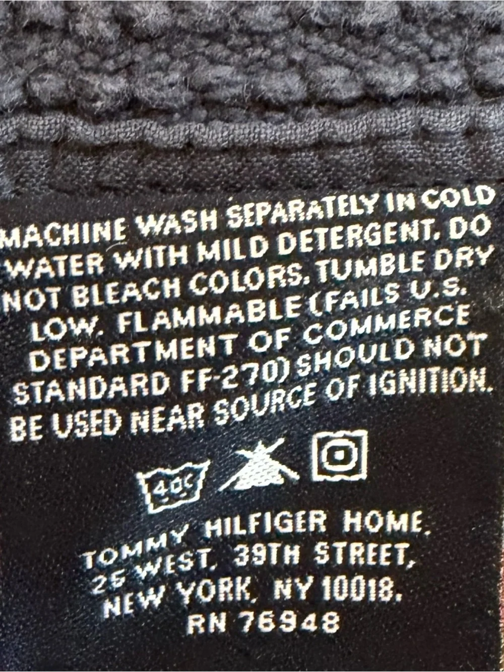 Tommy Hilfiger Dark Navy Star-Shaped Plush Bath Mat